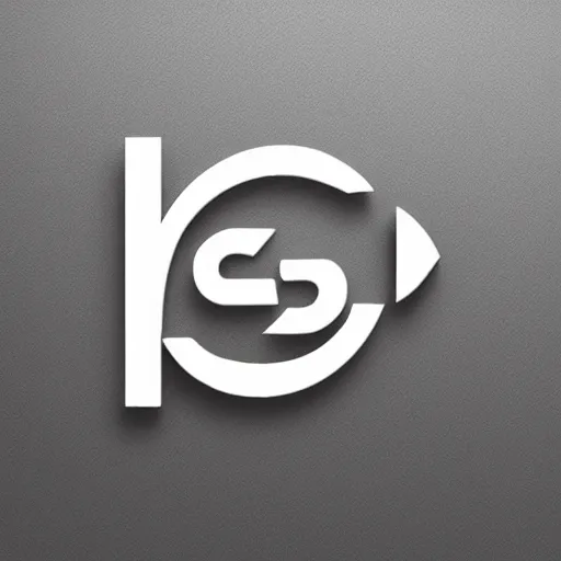Prompt: a stylish logo with the letters GS, silver shade, 3D, iOS app icon