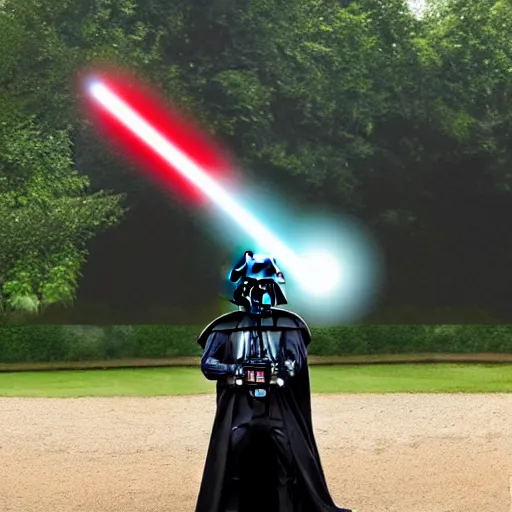 Prompt: Darth Vader popping a ballon, hyper realistic, HD, HQ, photo realistic