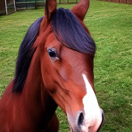 Prompt: a horse with anime skin