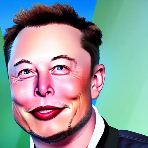 Image similar to elon musk animated in a disney movie 4 k quality super realistic