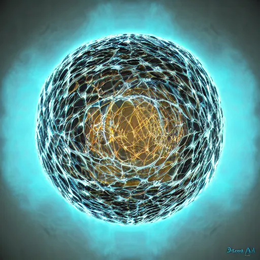 Image similar to psychonautist in a crystal sphere, digital art, award winning, volumetric lighting