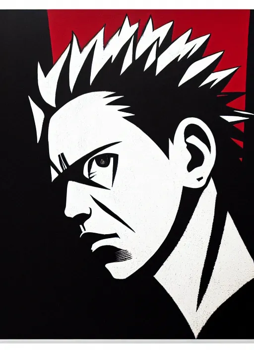 Image similar to Sideview Portrait of naruto Shepard Fairey