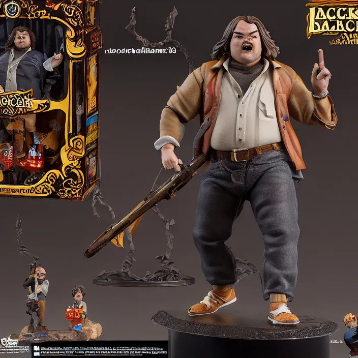 Image similar to detailed figure of jack black, first 4 figures, detailed product photo