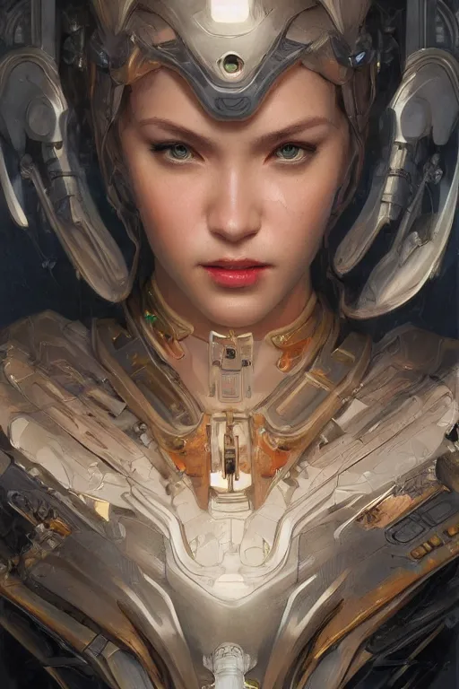 Prompt: Portrait of beautiful Ultra realistic illustration, roar female cyborg, cyberpunk, sci-fi, fantasy, intricate, elegant, highly detailed, digital painting, artstation, concept art, smooth, sharp focus, illustration, art by Yintion J , Jiang Geping and artgerm and greg rutkowski and alphonse mucha.