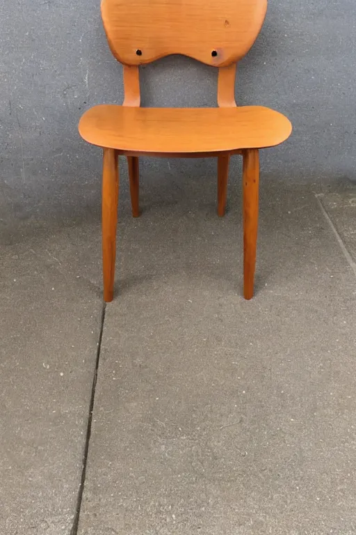 Image similar to midcentury modern wooden chair