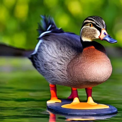 Image similar to a duck - cat - hybrid with a beak, animal photography, wildlife photo