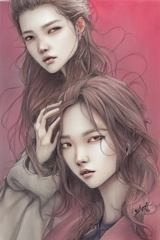 Image similar to need you here baby, realistic, sketch and art by jacqueline e, color by bo feng lin