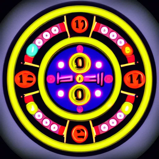 Image similar to detailed roulette icon, solana, neon style