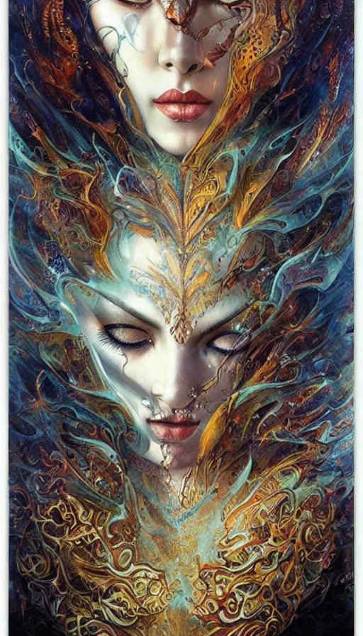 Image similar to psytrance artwork, by karol bak