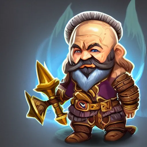 Image similar to dwarf alchemist in the style of league of legends