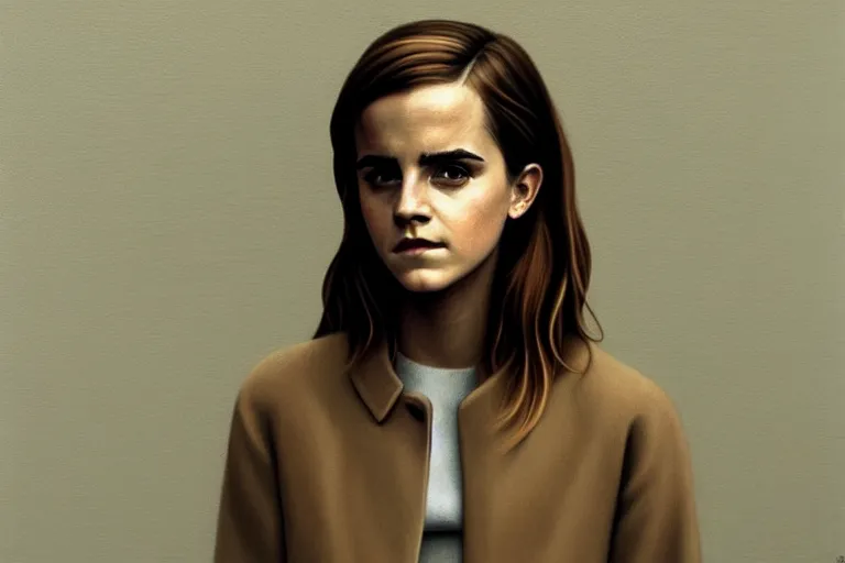 Image similar to portrait of emma watson artwork by tim eitel