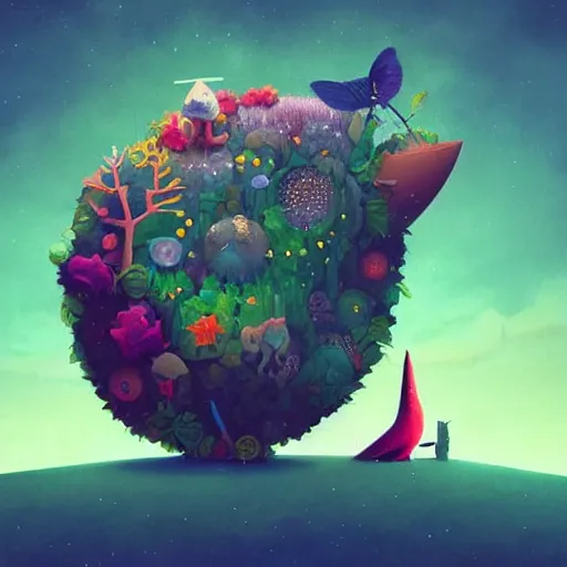 Image similar to low poly, pixar, surreal hybrid animals, nostalgia for a fairytale, magic realism, flowerpunk, mysterious vivid colors by andy kehoe and amanda clarke en un mundo de Gediminas Pranckevicius