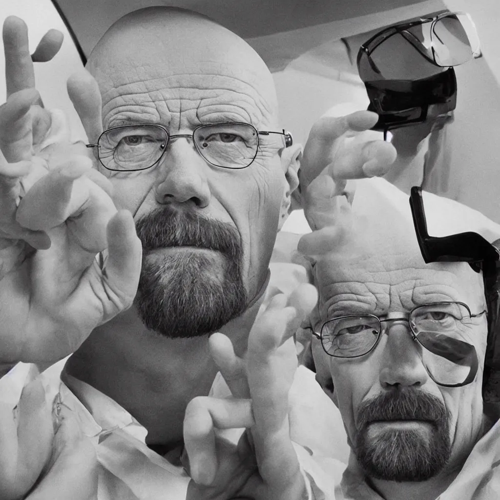 Image similar to “ walter white giving the peace sign ”