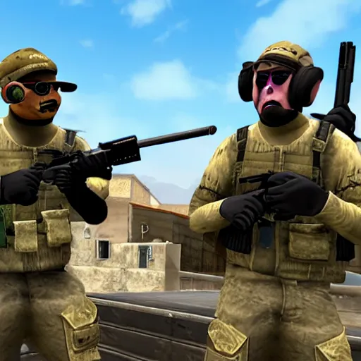 Prompt: counter strike global offensive muppets