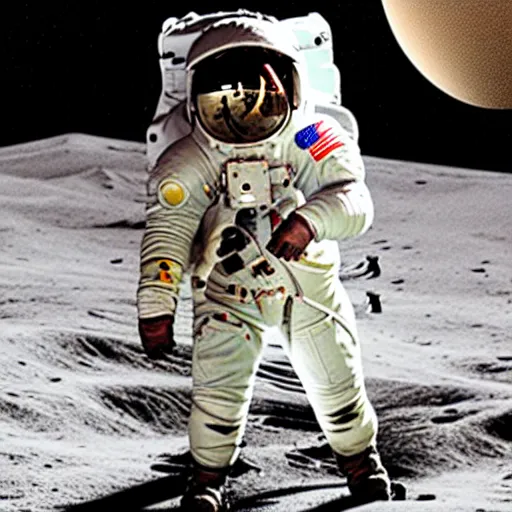 Prompt: an astronaut riding a horse on the moon, photorealistic