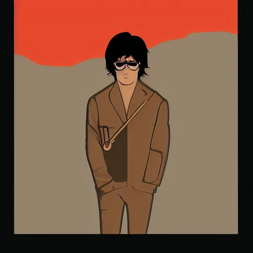 Image similar to hideo kojima retro minimalist portrait, moebius starwatcher, by jean giraud, 8 k