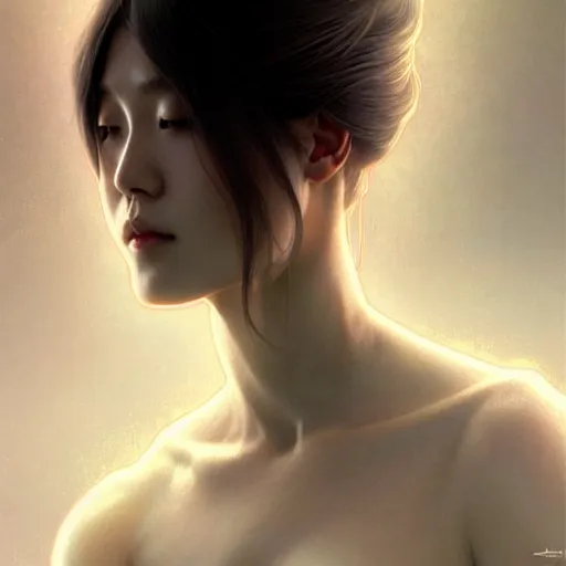 Prompt: ultra realistic illustration, a japanese female digital ghost, transparent, static, intricate, elegant, highly detailed, digital painting, artstation, concept art, smooth, sharp focus, illustration, art by artgerm and greg rutkowski and alphonse mucha