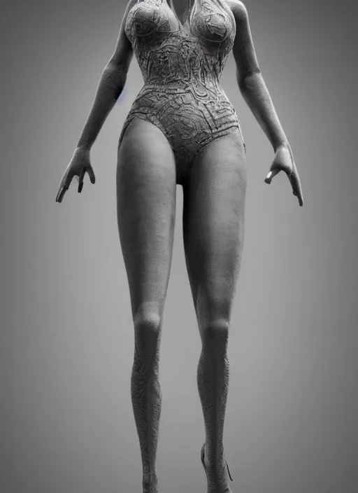 Image similar to Margot Robbie legs open, ultra realist and ultra intricate detailed, sensual gloomy style, volumetric lighting, artstation, unreal render, depth of field