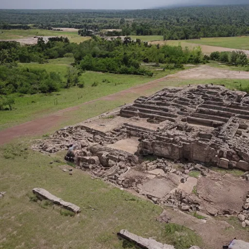 Prompt: archaeologists discover ancient ruins of a walmart in mesoamerica