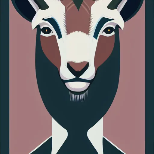 Prompt: face icon vector minimalist mystic goat, loftis, cory behance hd by jesper ejsing, by rhads, makoto shinkai and lois van baarle, ilya kuvshinov, rossdraws global illumination