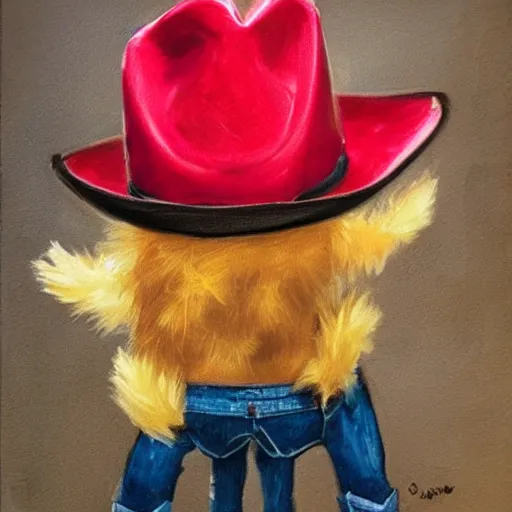 Image similar to chick wearing a cowboy hat