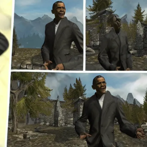 Image similar to barack obama in skyrim