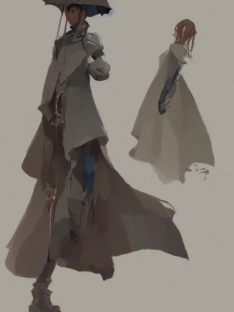 Prompt: rain coat by disney concept artists, blunt borders, rule of thirds