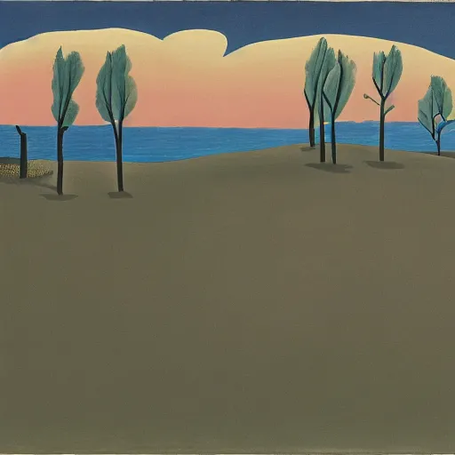 Image similar to A Landscape by Charles Addams and Milton Avery