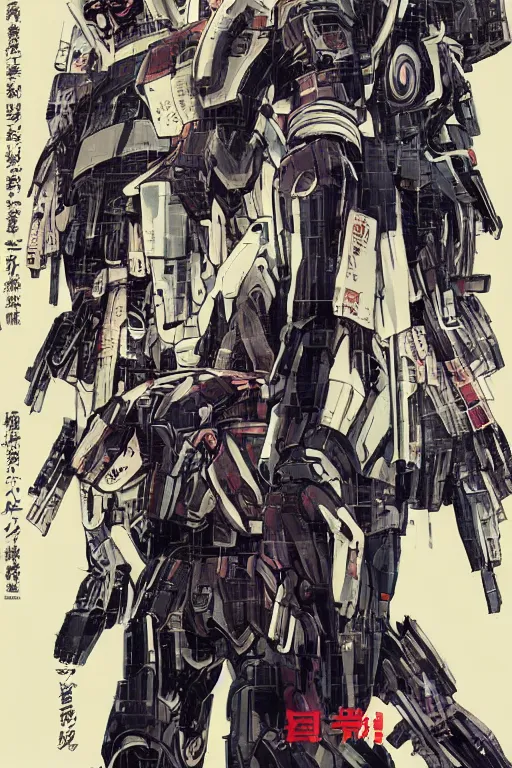 Prompt: professionally drawn seinen mature cyberpunk detective horror action manga comic cover about hindu mecha, full color, beautifully drawn coherent professional, drawn by ilya kuvshinov, ilya kuvshinov, satoshi kon and tsutomu nihei. japanese script kanji hiragana on the cover. simplistic minimalist stylized cover art. cel shaded