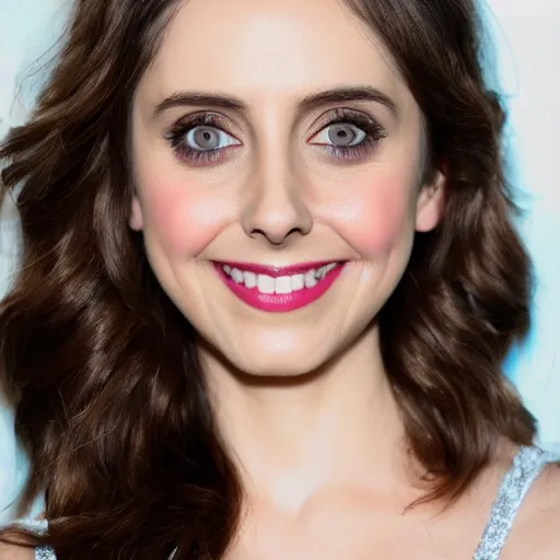 Prompt: alison brie portrait, 8k resolution, amazing detail, hyper realistic