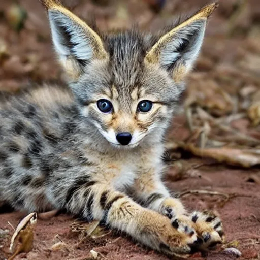 Image similar to an adorable coyote kitten