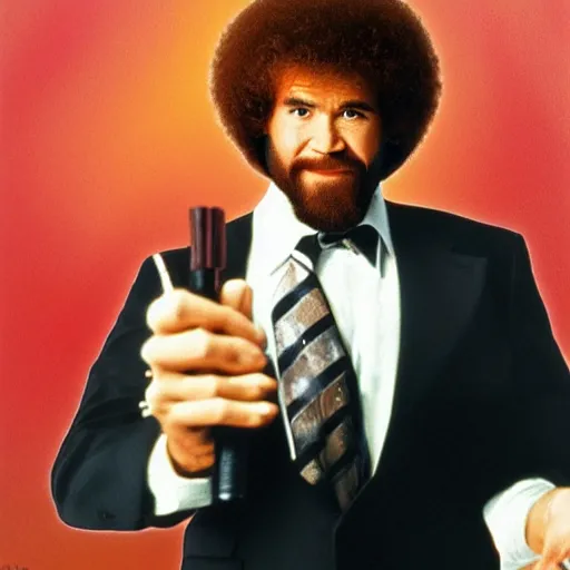 Prompt: Bob Ross as Scarface
