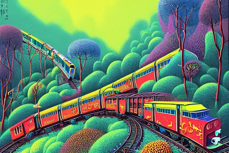 Train Painting Surreal