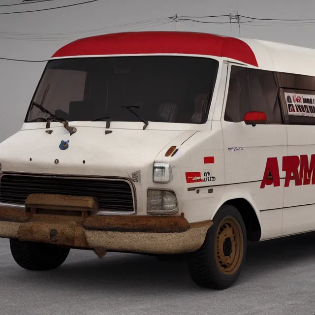 Prompt: the a - team van, realistic, unreal engine render, octane render, hyper realistic, photo, 8 k