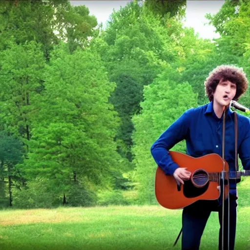 Image similar to Tim Buckley singing in a park, Cinematography by Roger Deakins