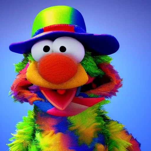 Prompt: a beautiful portrait of gonzo the Muppet, 8k ultra realistic details