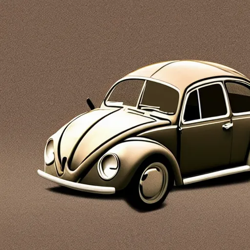 Prompt: a clay model of an old vw beetle, high quality, high resolution,very detailed and intricate, studio soft lighting, ambient occlusion
