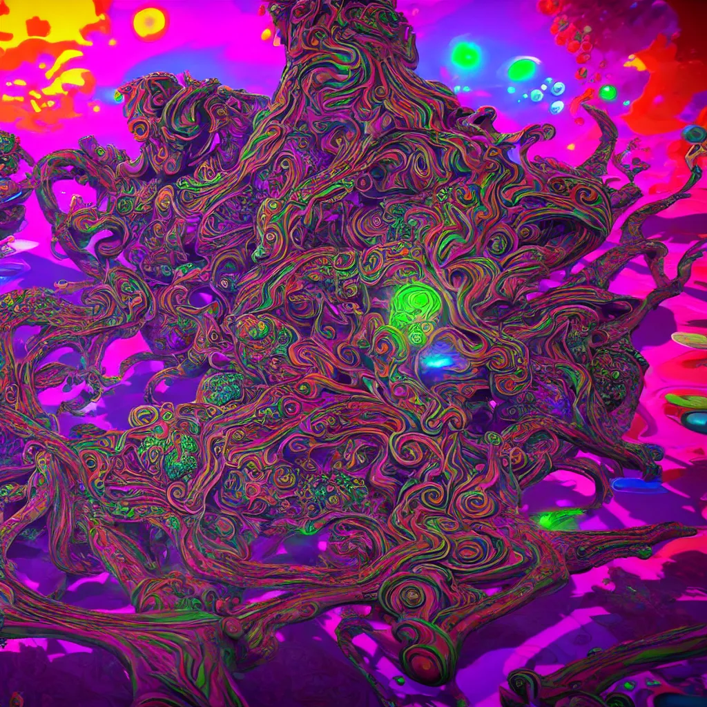 Image similar to psychedelic art, highly detailed, trending on artstation, unreal engine 5