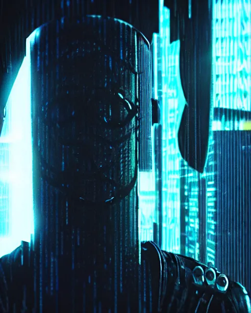 Image similar to film still of a monster, cyberpunk 4 k ultra detailed