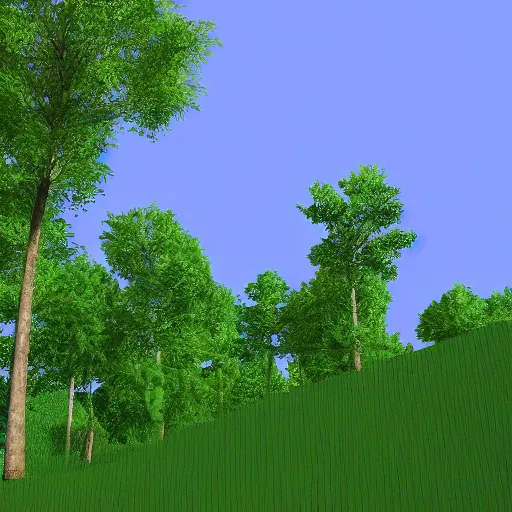 Prompt: green hill with trees, day, no shadows, 8k, realistic