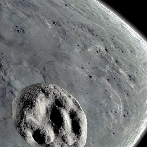 Image similar to futuristic asteroid colony in space