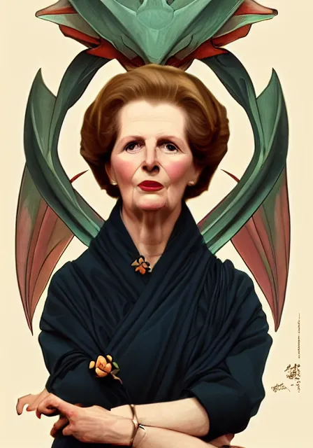 Image similar to margaret thatcher as a pokemon, intricate, elegant, highly detailed, digital painting, artstation, concept art, smooth, sharp focus, illustration, art by artgerm and greg rutkowski and alphonse mucha and william - adolphe bouguereau