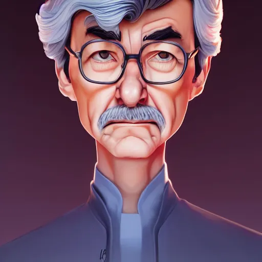 Image similar to face icon stylized minimalist george lucas, loftis, cory behance hd by jesper ejsing, by rhads, makoto shinkai and lois van baarle, ilya kuvshinov, rossdraws global illumination