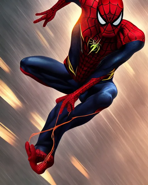 Prompt: spiderman as the flash with the venom symbiote, dynamic lighting, fantasy concept art, trending on art station, stunning visuals, creative, cinematic, ultra detailed