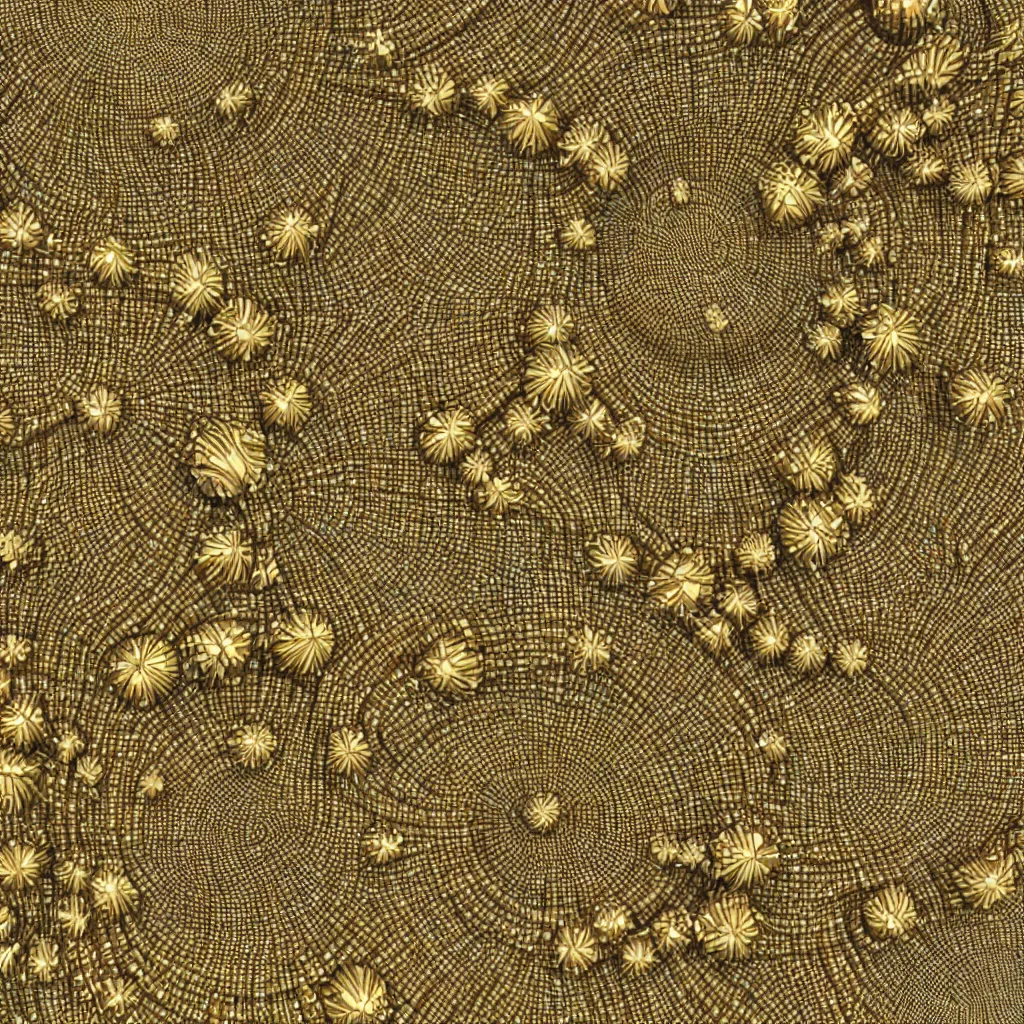 Image similar to macro of geometric complex seed design by ernst haeckel, closeup, fractal, realistic cinema 4 d render, beach sand background, clear focus, very coherent, very detailed