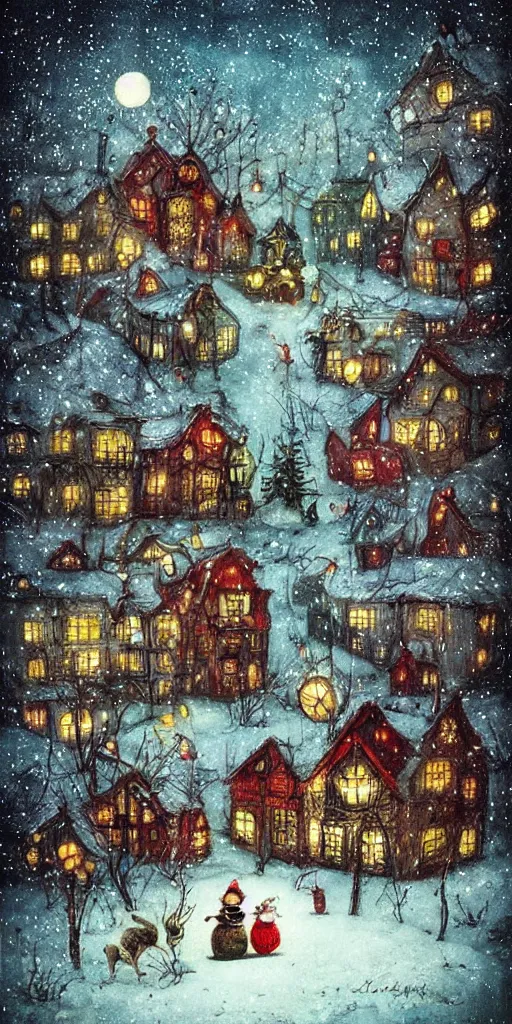 Image similar to a christmas scene by alexander jansson