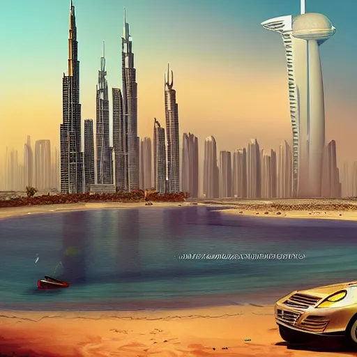 Image similar to gta : dubai, by filipe pagliuso