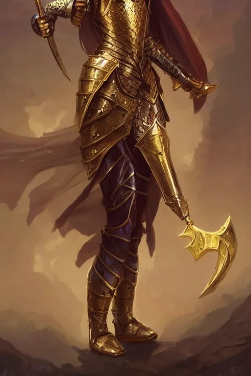 Image similar to beautiful girl knight, full body shot,, medieval armor, helmet, d & d, fantasy, intricate, elegant, golden trims, highly detailed, digital painting, artstation, concept art, matte, sharp focus, illustration, hearthstone, art by artgerm and greg rutkowski and alphonse mucha