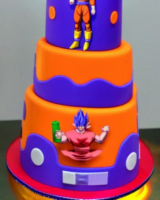 Prompt: katy perry as a cake in dragon ball z