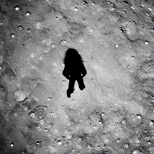 Image similar to cinematographic shot of a long haired man looking down the earth from the moon